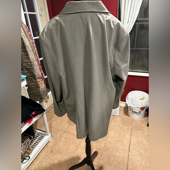 Avenue Women’s Stretch Zip Front Blazer Jacket Gray Size 22/24 Career Work - Picture 2 of 6